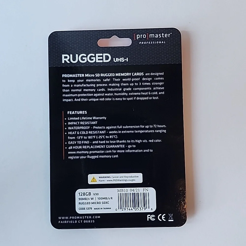 NWT Pro Master MICRO SDXC 128GB Rugged Memory Card (Model 5379)